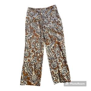 Bamboo Traders slacks - size 14 - brown, tan, black & white - EUC - spandex!!!